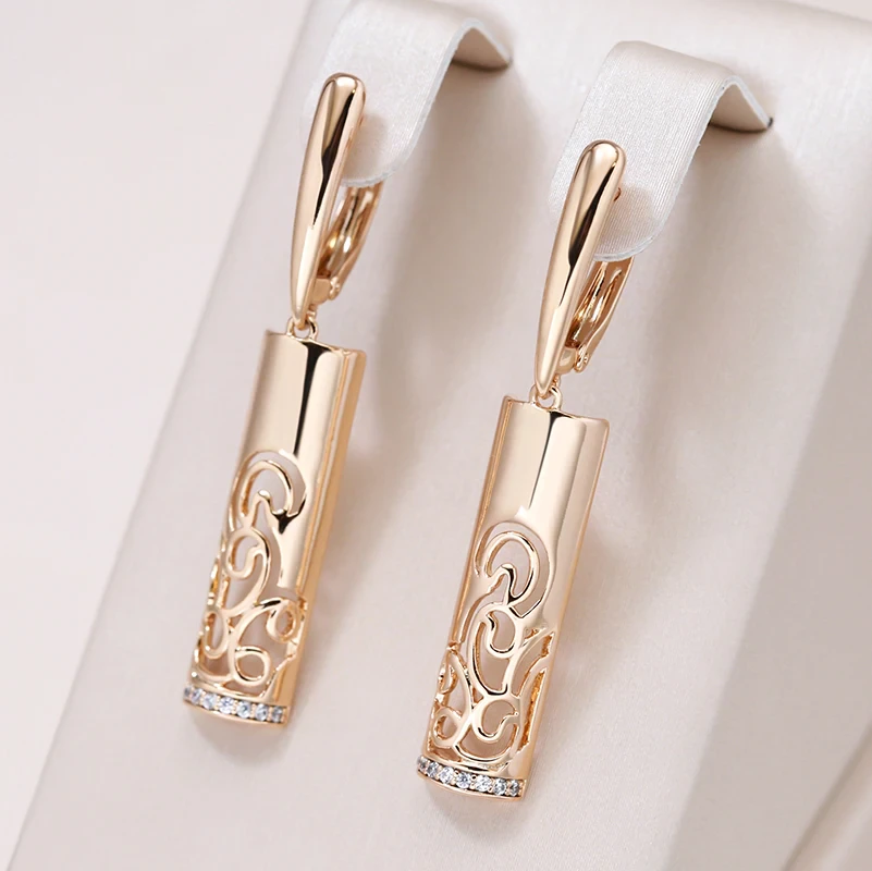 Chic Gold-Plated Rectangular Earrings to Elevate Your Elegance