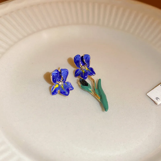 Captivating Blue Blossom Earrings