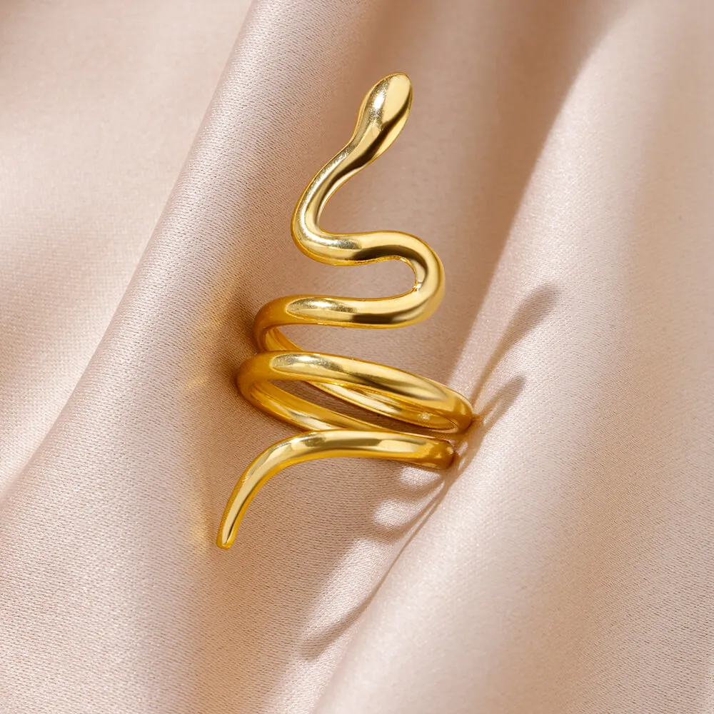 Elegant Gold Snake Ring