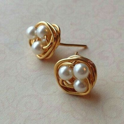 Chic Vintage Pearl Nest Earrings for a Stunning Timeless Elegance