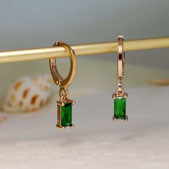 Radiant Green Lantern Design Earrings that Sparkle