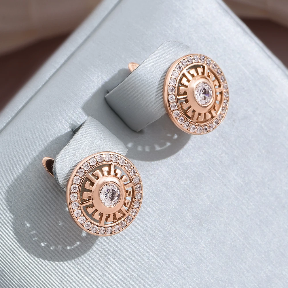 Chic and Dazzling Round Earrings