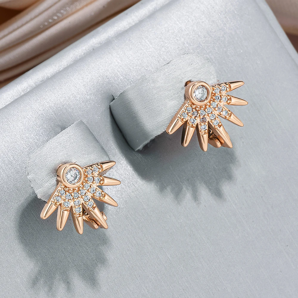 Dazzling Gold Sunburst Radiance Earrings