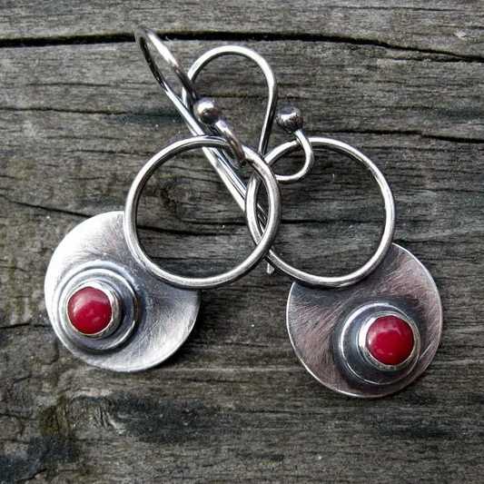 Stunning Vintage Round Silver Earrings for Timeless Elegance