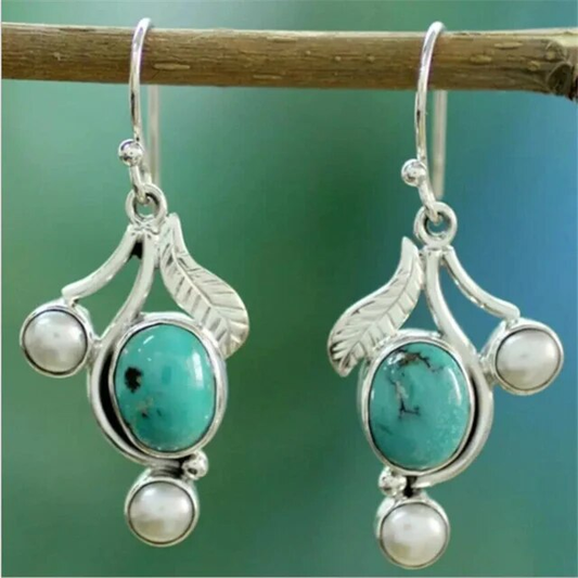 Charming Vintage Bohemian Turquoise Earrings