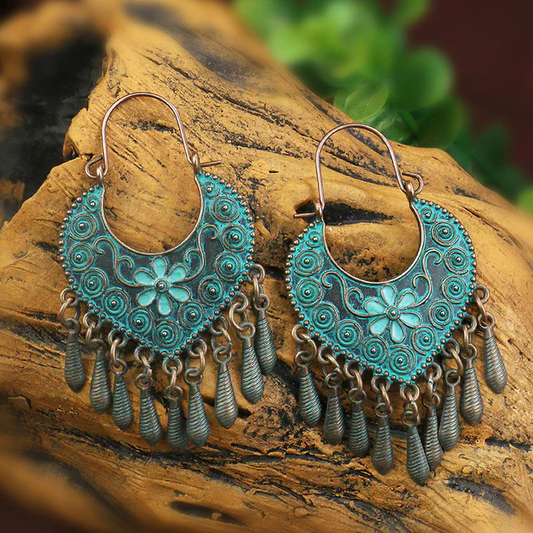 Stunning Blue Boho Mandala Earrings for a Chic and Unique Style