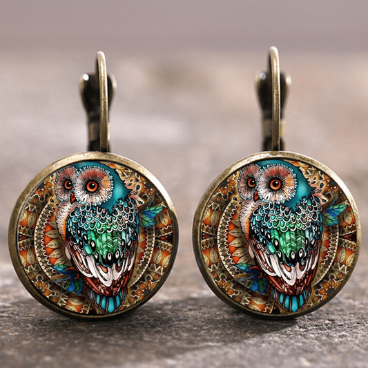 Enchanting Vintage Crystal Owl Earrings with Distinctive Style