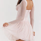 Elegant Mesh Corset Frill Mini A Line Dress