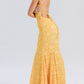 Lace Jacquard Tie-wrap Backless Maxi Dresses