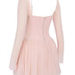 Elegant Mesh Corset Frill Mini A Line Dress
