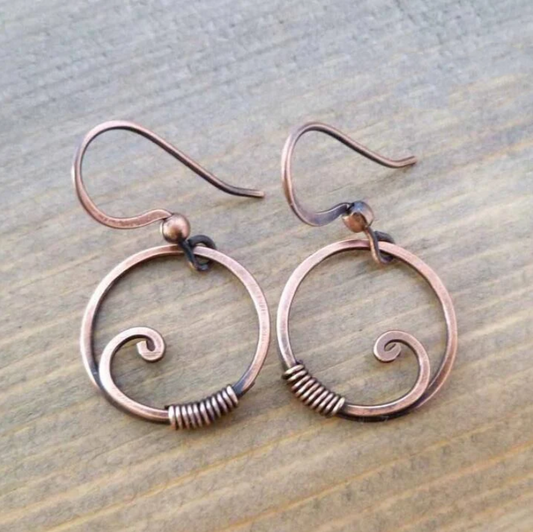 Elegant Vintage Hollow Bronze Earrings