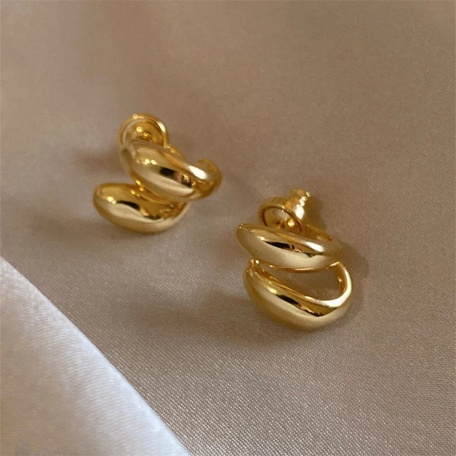 Stunning Gold-Toned Spiral Earrings for an Exquisite Touch