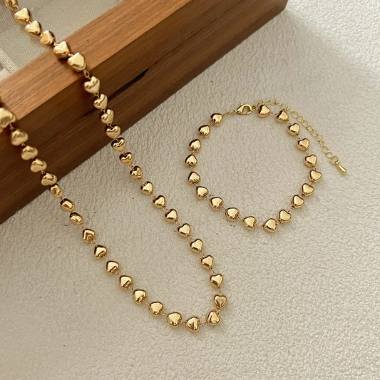 Elegant Golden Heart Collection