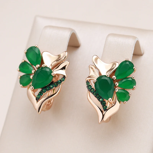 Enchanting Green Crystal Earrings – A Stunning Touch of Elegance!