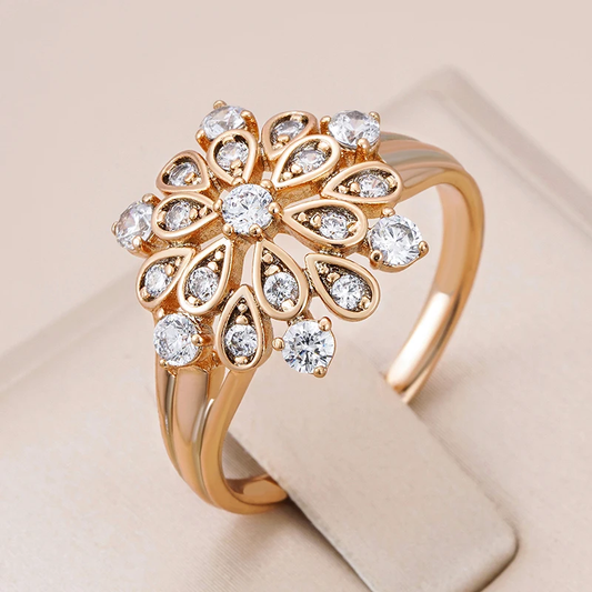 Radiant Mandala Ring with Elegant Sparkle