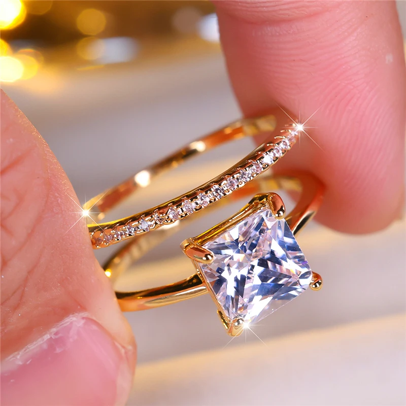 Charming Vintage Brilliance Ring Set