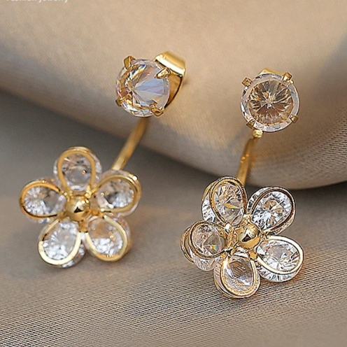 Glamorous Crystal Flower Earrings for a Dazzling Look