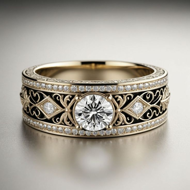 Elegant gold-plated vintage ring with sparkling crystal