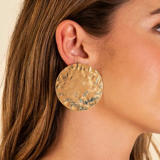 Chic Bohemian Gold Round Earrings