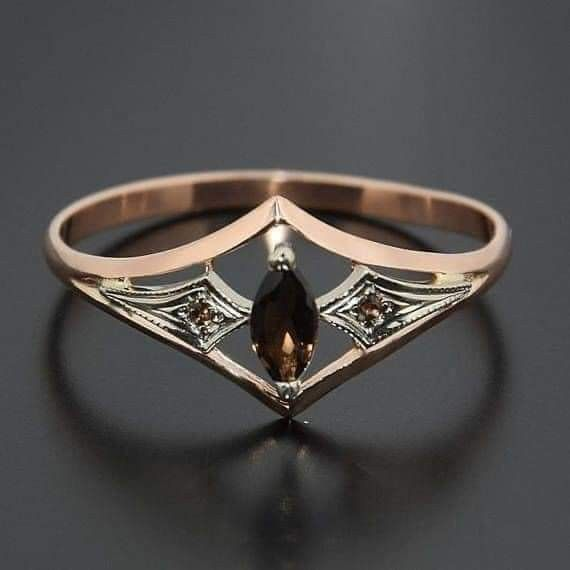 Stunning Vintage Rose Gold Hollow Ring