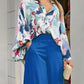 Loose Casual Printed Shirt and Wide-leg Pants Two-piece Set 51096975