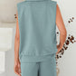 Casual Sportswear Sleeveless Shorts with Pockets Set
