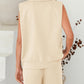 Casual Sportswear Sleeveless Shorts with Pockets Set