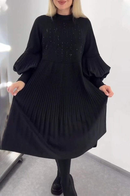 Adrienne - Tummy Covering Pleated Dress