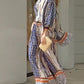Ethnic Style Printed Top and Pants Two-piece Set