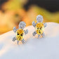 Charming Sea Turtle Earrings Adorned with Dazzling Zirconium and Premium Silver