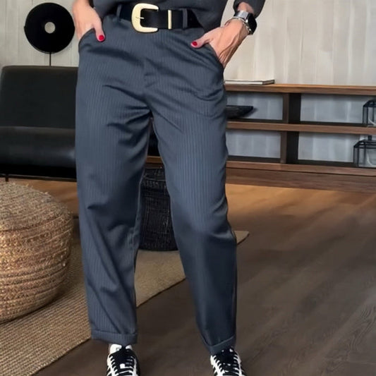 MATHILDA | Stylish Striped Suit Trousers for an Elegant Look