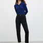 Slim Fitted Rib Polo Sweater