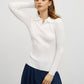Slim Fitted Rib Polo Sweater
